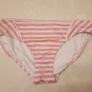 Juicy Couture pink / white stripe Bikini BOTTOM